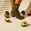 Avocado Green Bamboo Socks | Eco-Friendly Breathable Crew Socks – PureStep