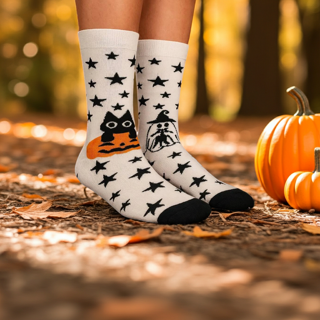Boo Crew Bamboo Socks 👻 – Halloween Crew Socks (Unisex)