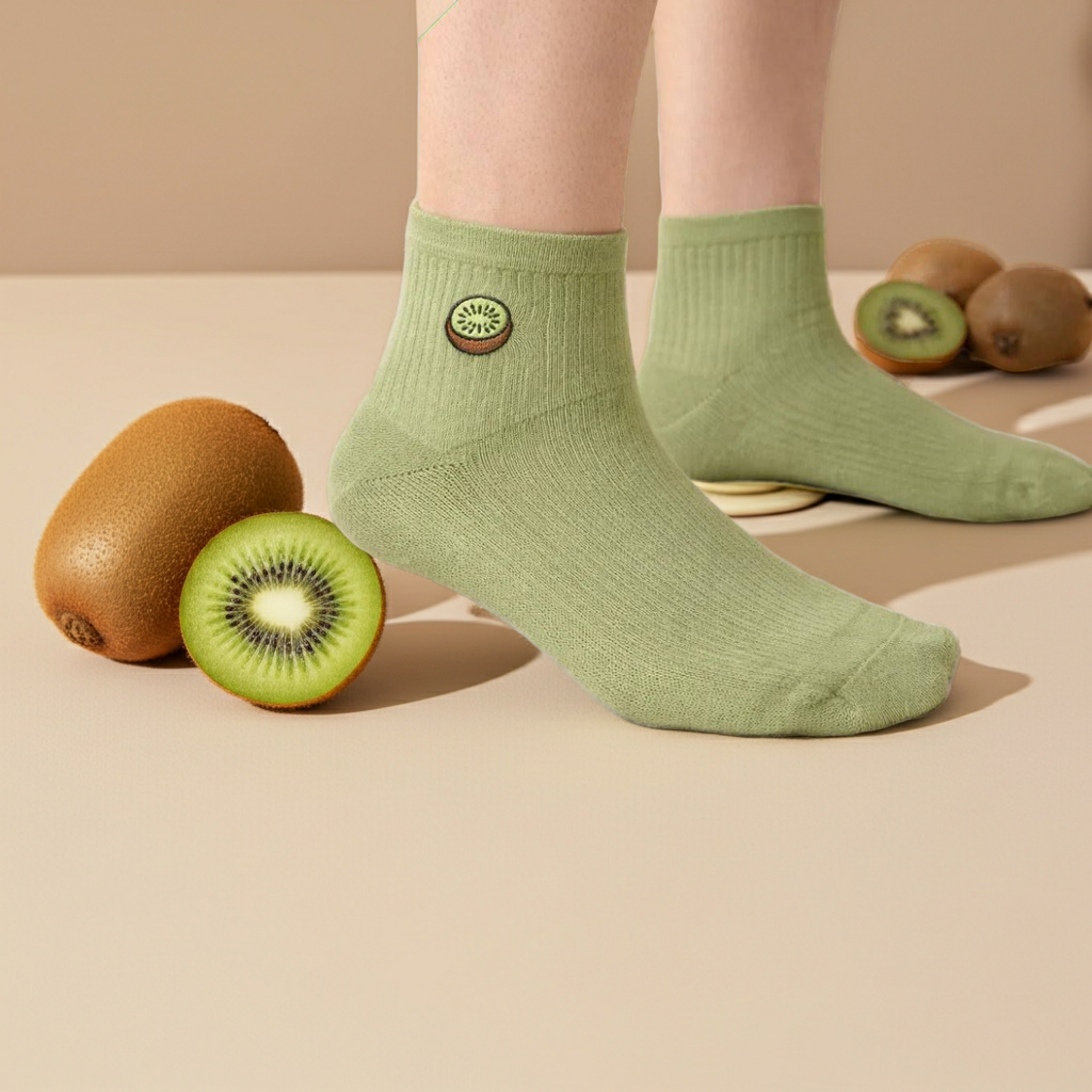 Kiwi Green Bamboo Bamboo Socks | Soft & Breathable Quarter Length Socks – PureStep