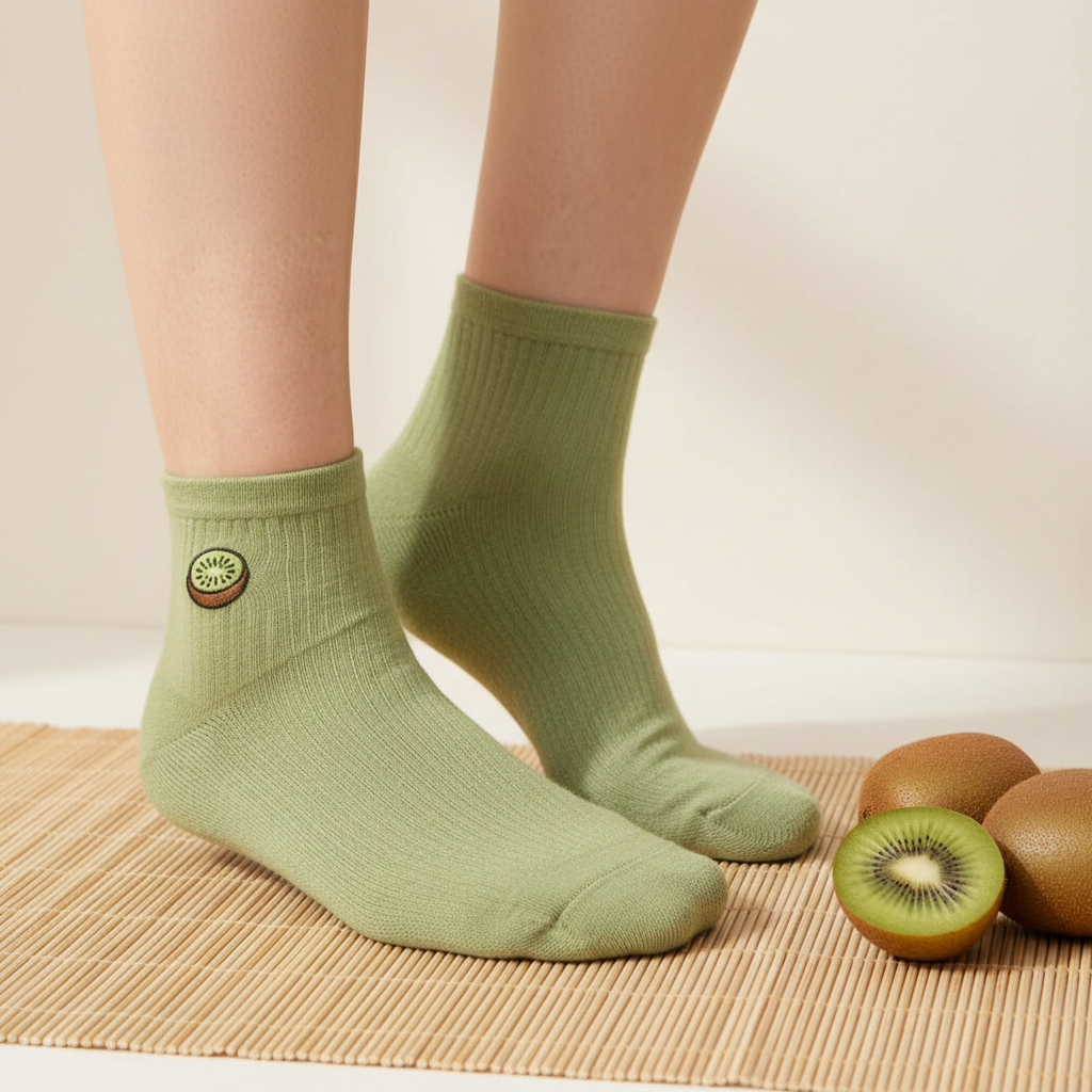 Kiwi Green Bamboo Bamboo Socks | Soft & Breathable Quarter Length Socks – PureStep