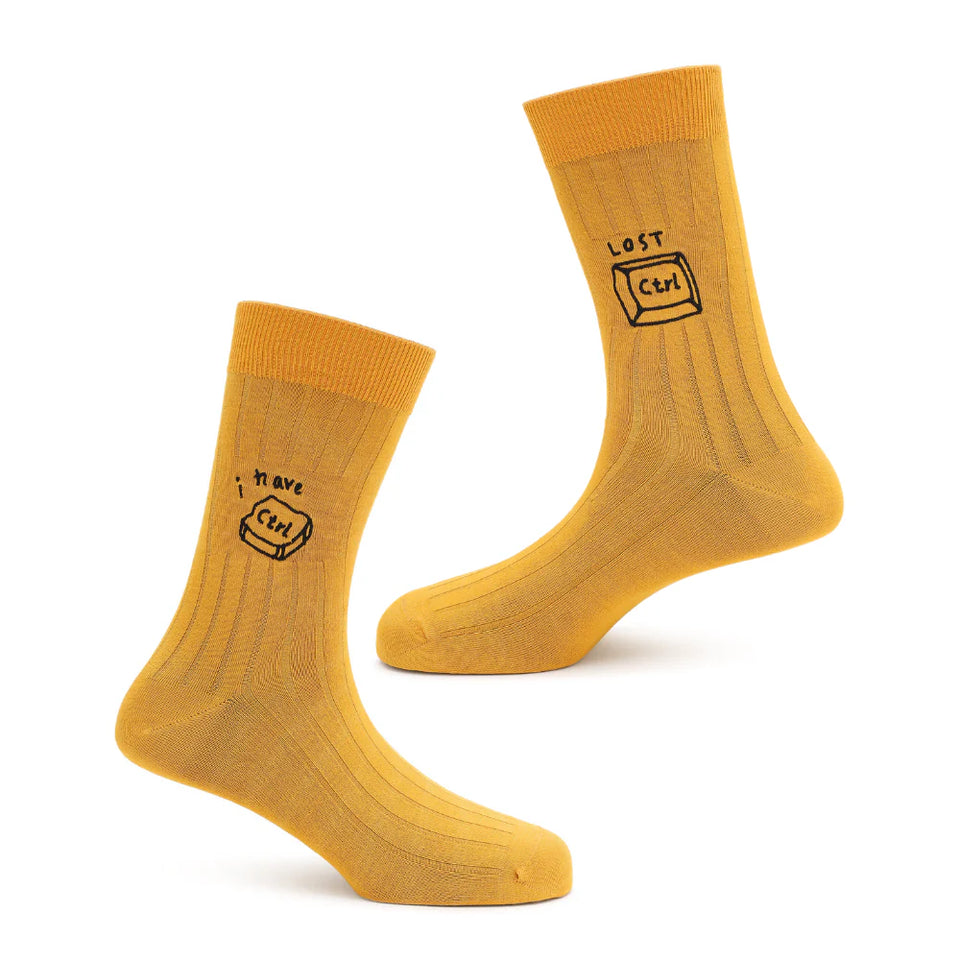 Ctrl Life Yellow Bamboo Socks – Breathable Crew Socks | PureStep
