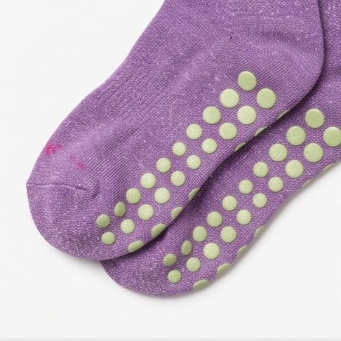Lavender Bloom Pilates Grip Socks | Non-Slip Yoga & Reformer