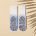 Non-Slip Sky Blue Pilates Grip Socks - Non-Slip Yoga Crew Socks