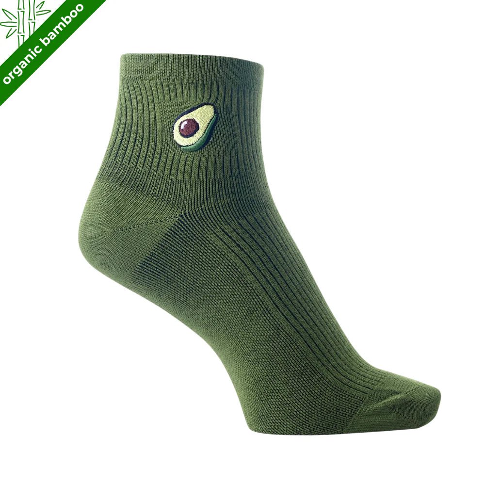 Avocado Green Bamboo Socks | Eco - Friendly Breathable Crew Socks – PureStep - Purestep