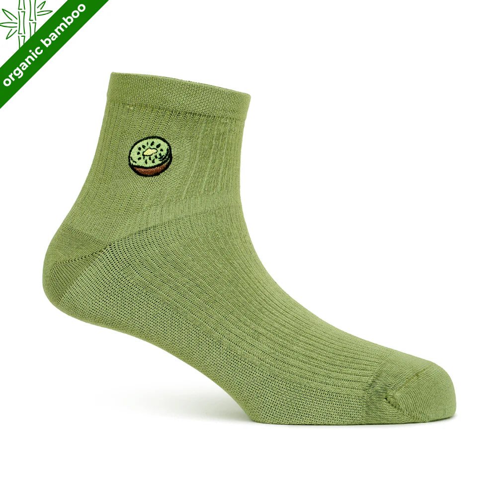 Kiwi Green Bamboo Bamboo Socks | Soft & Breathable Crew Socks – PureStep - Purestep