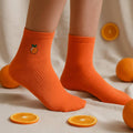 Citrus Orange Bamboo Socks | Breathable Everyday Crew Socks – PureStep