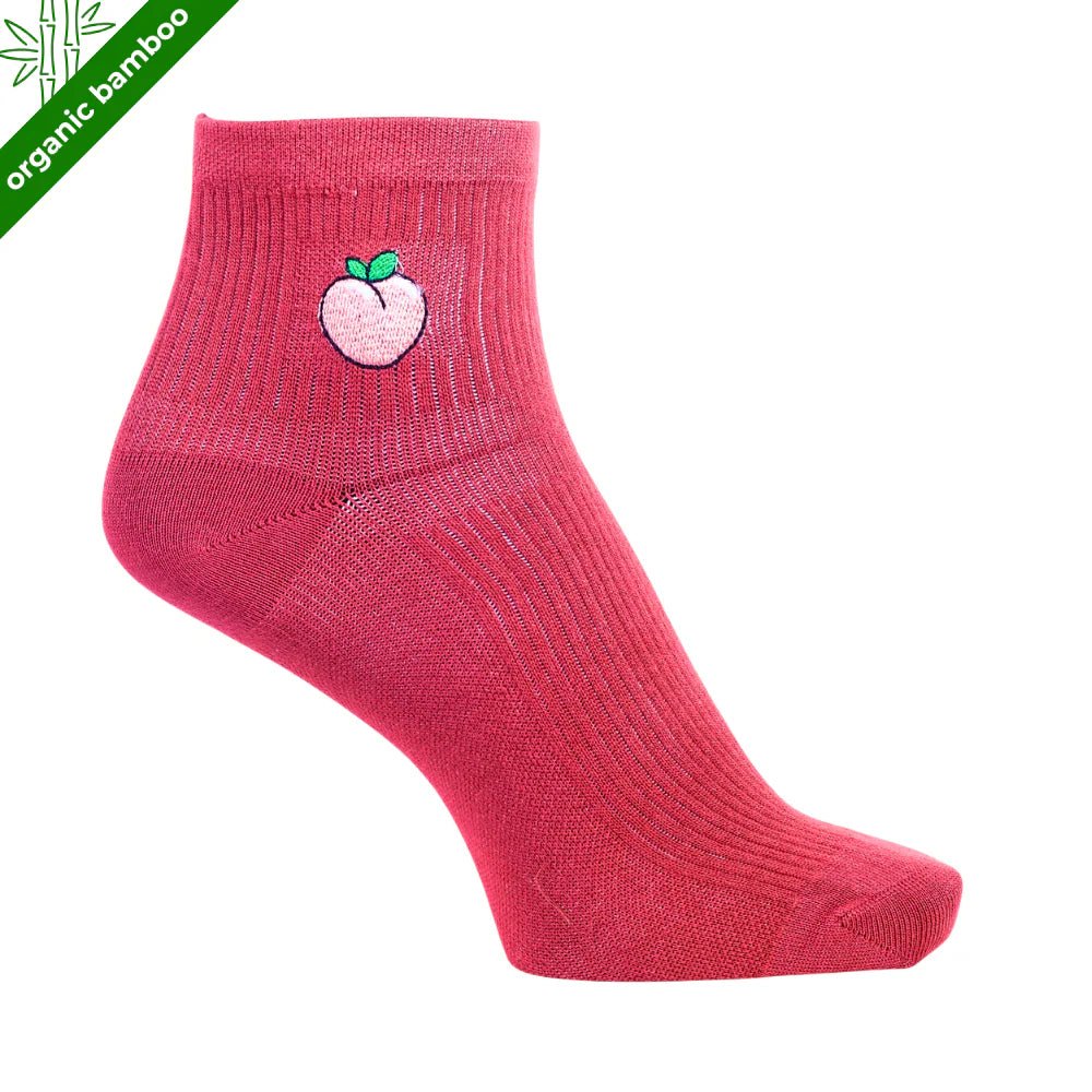 Peach Pink Bamboo Socks | Soft & Breathable Crew Socks – PureStep - Purestep