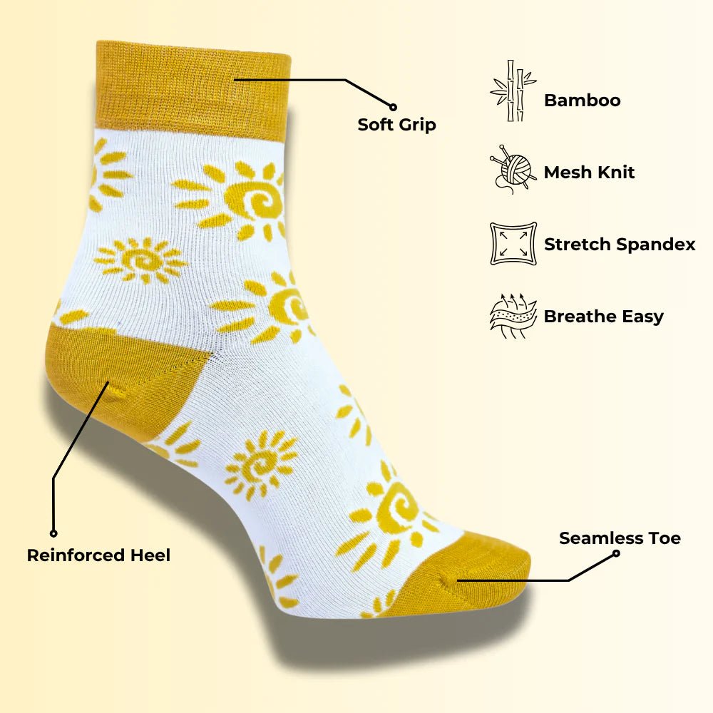 PureStep Coastal Escape – Premium Bamboo Socks (Pack of 6) - Purestep