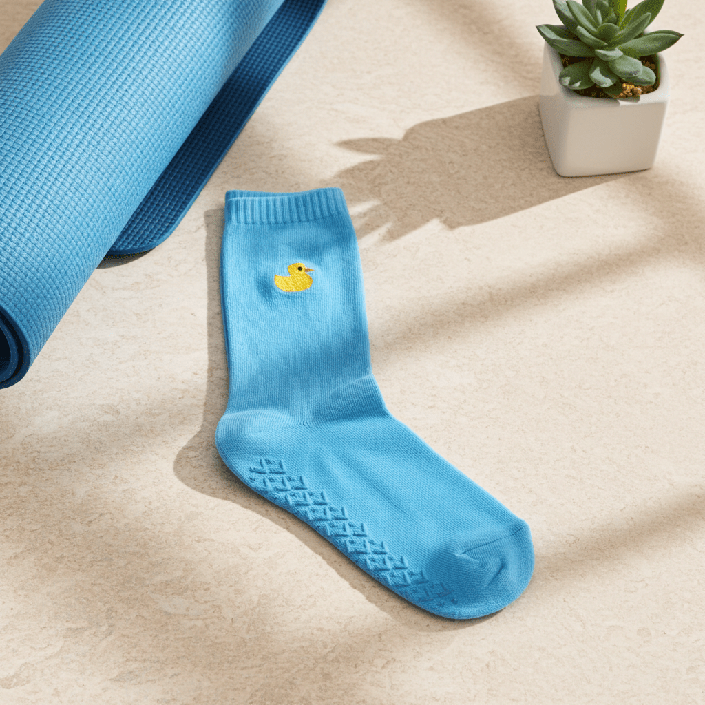 Sky Duck Grip Socks | Non-Slip Pilates & Yoga Ankle Socks - Purestep